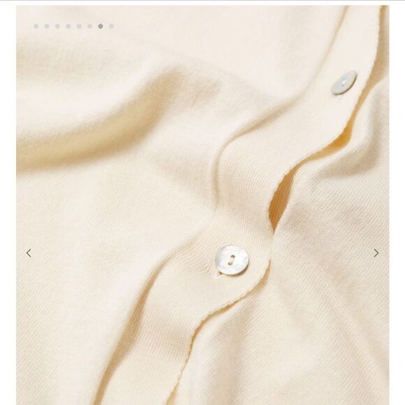 Mango off white long Cotton-blend cardigan size small NWT - Picture 3 of 10